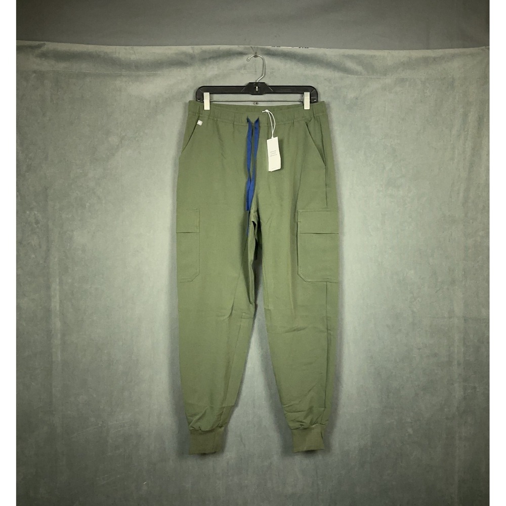 Figs Tansen Classic Cargo Jogger Scrub Pants Mens Size Small TALL Moss Green NWT